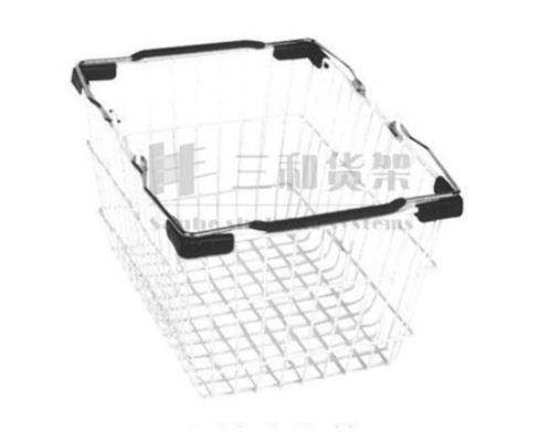 Handheld Metal Wire Woven Supermarket Shopping Carts Basket