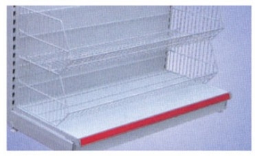 Wall Mount Stainless Steel Wire Basket for Store / Super Market Racks