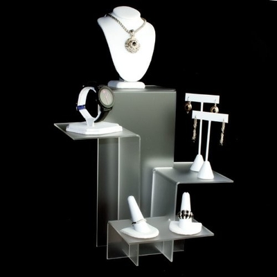 Excellent Shape Acrylic Jewelery Watch Necklace And Earring Display Stands