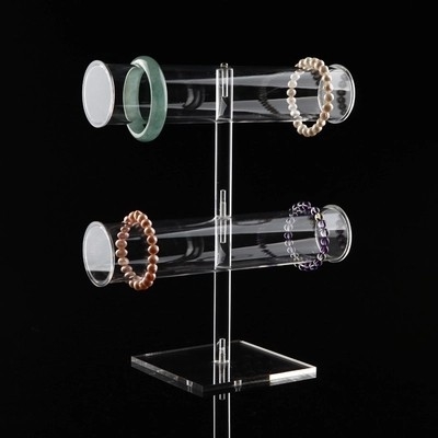 Counter Clear Acrylic Jewelry Display Stand Holder With Laser Engraved