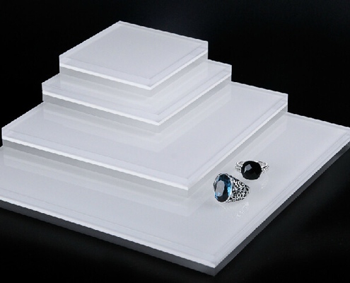 White Retail Acrylic Jewellery Display Stands / Earring Display Stand